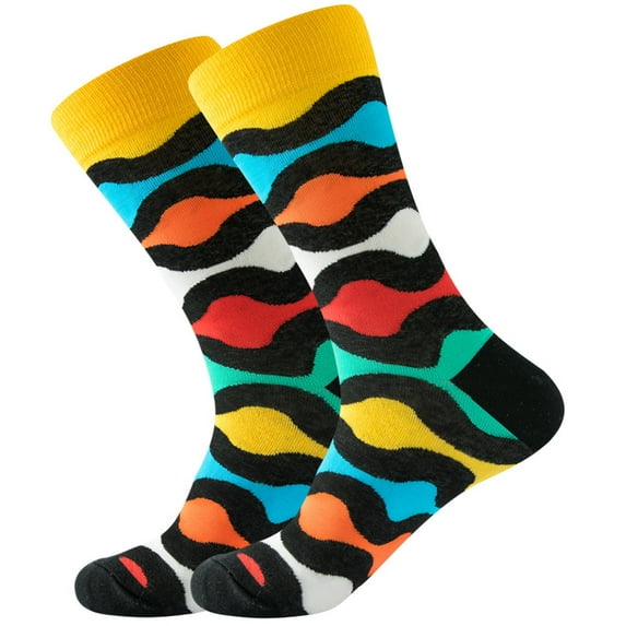 Clearance Sale Ukumplol Mens Socks Wool Socks Mens Adult Unisex Lattice Geometry Printing Colorful Street Personality Medium Socks Stocking Stuffers for Adults Men B One Size