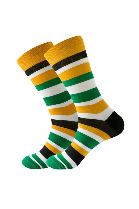 Clearance Sale Ukumplol Mens Socks Wool Socks Mens Adult Unisex Stripe Colorful Street Personality Medium Socks Stocking Stuffers for Adults Men G One Size