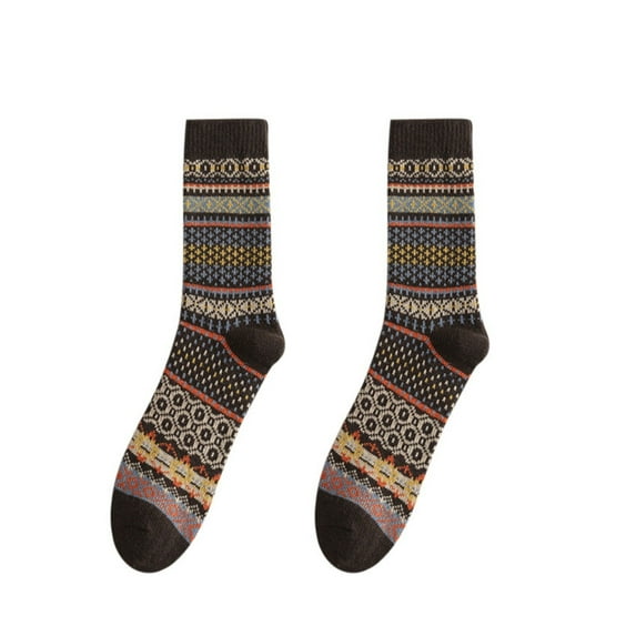 Clearance Sale Ukumplol Socks Heated Socks Mens Ethnic Wind Warm Wool Thickening Fashion Winter Unisex Grip Socks C One Size