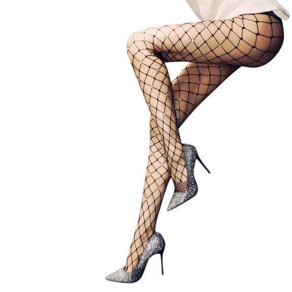 Clearance Sale Ukumplol Socks for Women Fishnet Stockings for Women Solid Color with Diamond Body Stockings Pantyhose Tights Stockings Thigh High Stockings Black One Size