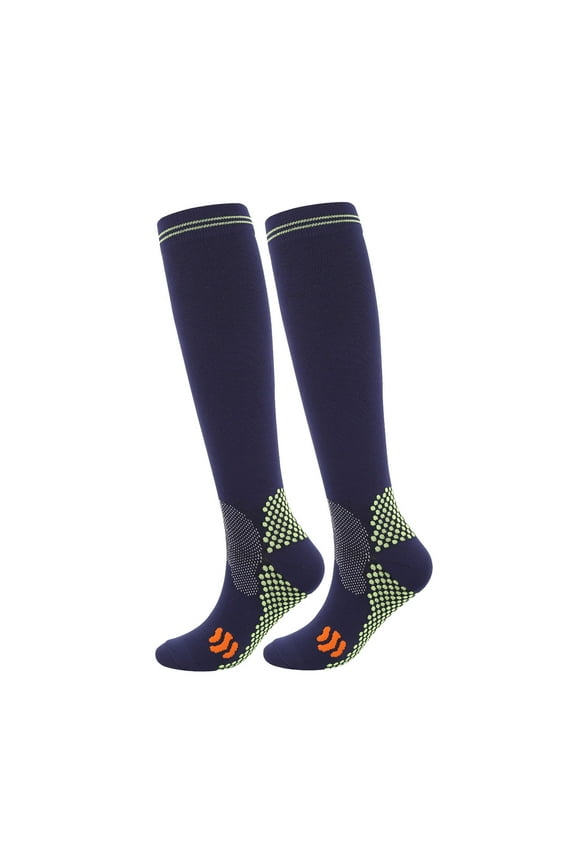 Clearance Sale Ukumplol Womens Socks Fuzzy Socks for Women Compression Socks for Women or Men Circulation is for Athletics Support Cycling Knee High Stockings Navy L