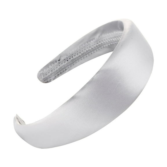 Uooqdmx Hair Clips, Hair Ties Fashion Sponge Solid Satin Hairband Women Head Hoop Sweet Girls Hair Headband Hair Accessories, Hair Bows White One Size