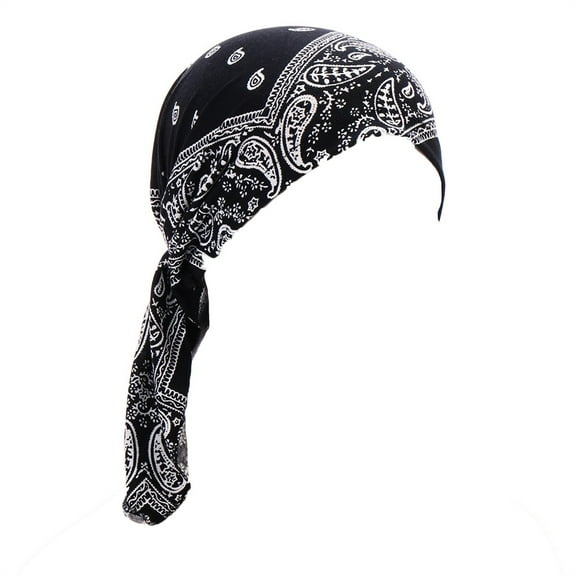 Uooqdmx Headbands for Women, Turbans for Women Women's Casual Turban Hat Floral Cap Cap Printed Muslim Headwear Head Baseball Caps Chemo Hat, Bandana Black One Size