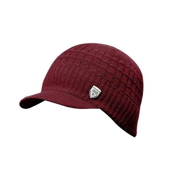 Uooqdmx Sun Hats for Women, Trucker Hat Men Warm Baggy Weave Crochet Winter Wool Knit Ski Caps Hat Baseball Cap, Hats for Women Red One Size