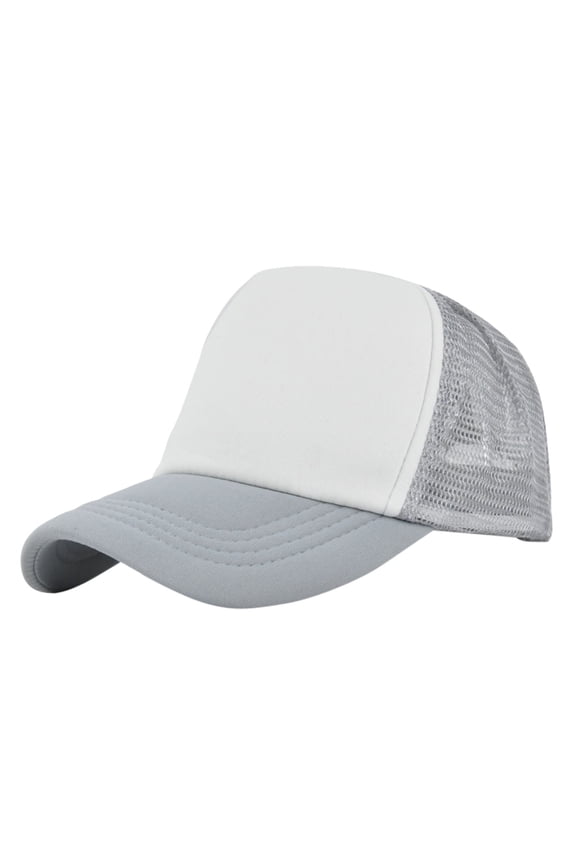 Sun Hats for Women, Trucker Hat Mens And Sponge Color Matching Simple Peaked Cap Travel Holiday Sports Baseball Cap Baseball Cap, Hats for Women Gray One Size