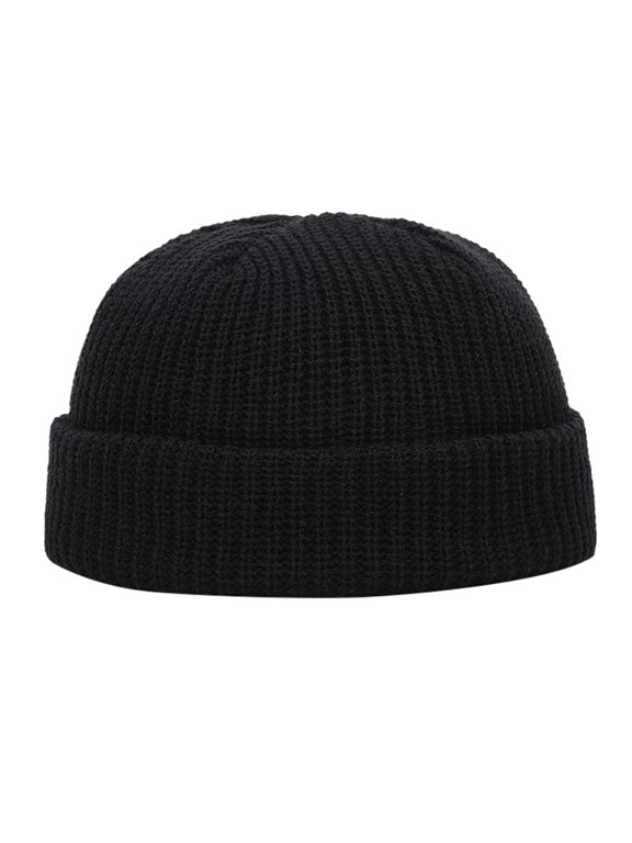Trucker Hats Women, Beanie for Women Keep Hat Wool Winter Warm Hemming Unisex Hat Ski Knitted Hat Baseball Caps Visor Hats for Women, Hats for Women Black One Size