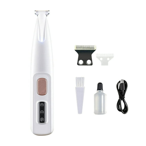 Clearance Sale! Upgraded Dog Paw Trimmer, Paw Trimmer for Dogs, Rechargeable Pet Shaver with LED Light, Low Noise Pet Hair Clippers for Paws Eyes Ears Face Rump, Set of 5