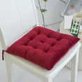 thumbnail image 1 of Clearance Sale Velvet Solid Color Chair Pad with Straps, Super Soft Comfort Plush Washable Square Seat Cushion for Kitchen Dining Room Living Room, Sofa Butt Cushion (15.7" x 15.7"), 1 of 5