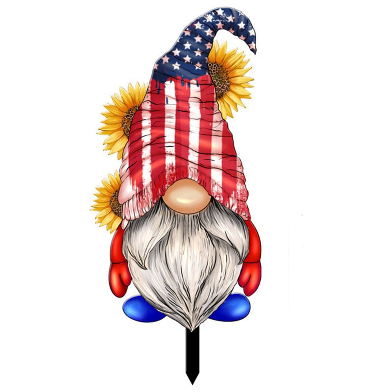 Clearance Sale! WIXINLZ Card Slot Independence Day Gnome Acrylic