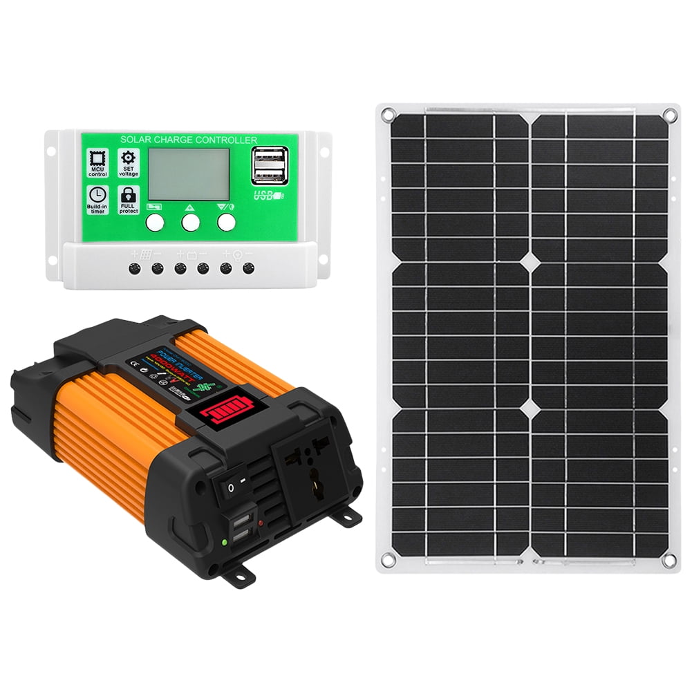Clearance Sale! WLIZJ 4000W Solar Inverter with 50A Charge Controller Solar Panel System (12V to 220V), Power Inverter Under $10