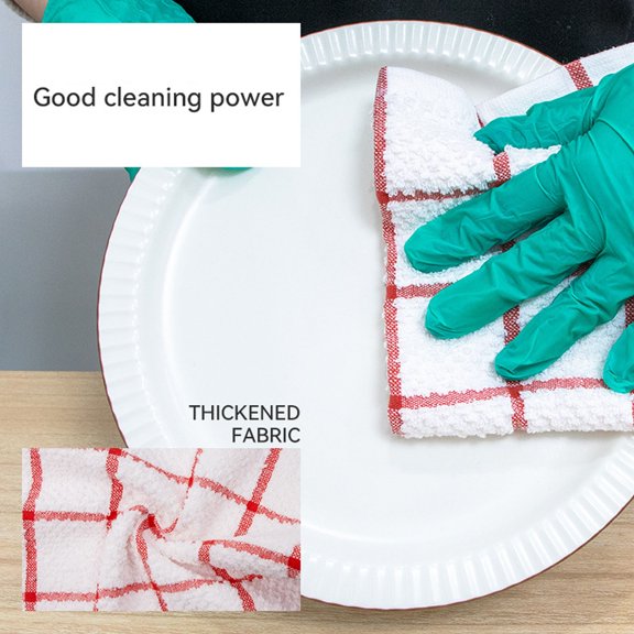 Clearance Sale!WME231214501 Red Style A Plaid Multi-Purpose Dish Cloth Table Cleaning Wipes