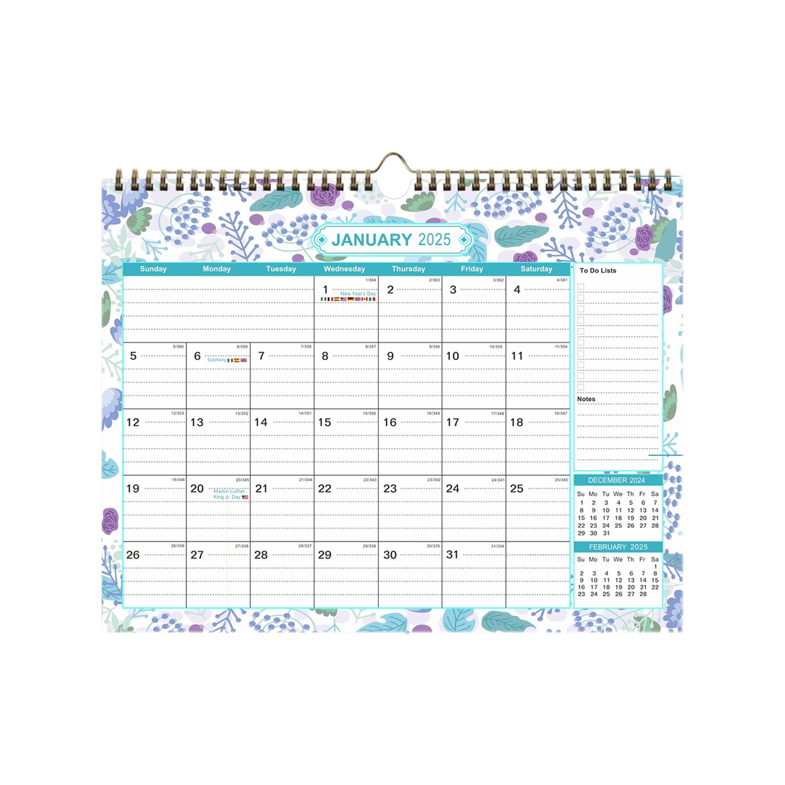 Clearance Sale Wall Calendar 20252026, Includes Jan 2025 to June