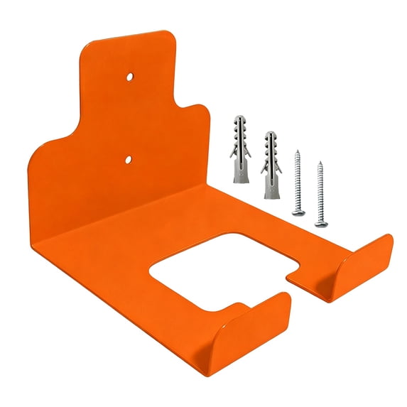 Clearance Sale! Wall Mounted Garden Trimmer Tool Rack, Heavy Duty Garage Storage Hanger For Hedge Trimmers Weed Whackers Power Equipment(Orange)