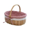 thumbnail image 1 of Clearance Sale! Wicker Picnic Sundries Photography Props With Handle Storage For Wedding Holiday Gardening Hiking Food Storage Practical Home Decor B, 1 of 6