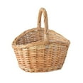 thumbnail image 1 of Clearance Sale! Wickerwork Rattan Fruit Woven Storage Vegetable Picnic Eggs Portable Flower Home Textile Storage Practical Home Decor 9.8", 1 of 6