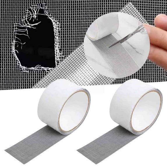 Clearance Sale!Window Screen Kit Tape 2 X 70'' Strong Adhesive Fiberglass Covering Mesh Tape For Covering Window Door Tears Holes Screen Patch Kit,Black Repair Agent