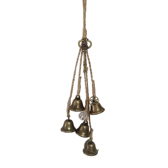 Clearance Sale!Witch Bells Protection for Door Knob Hanger,Witch Wind Protection Clear Negative Energy Chimes Wreath Hanging,Witch Bells Wiccan Magic Wind Chimes