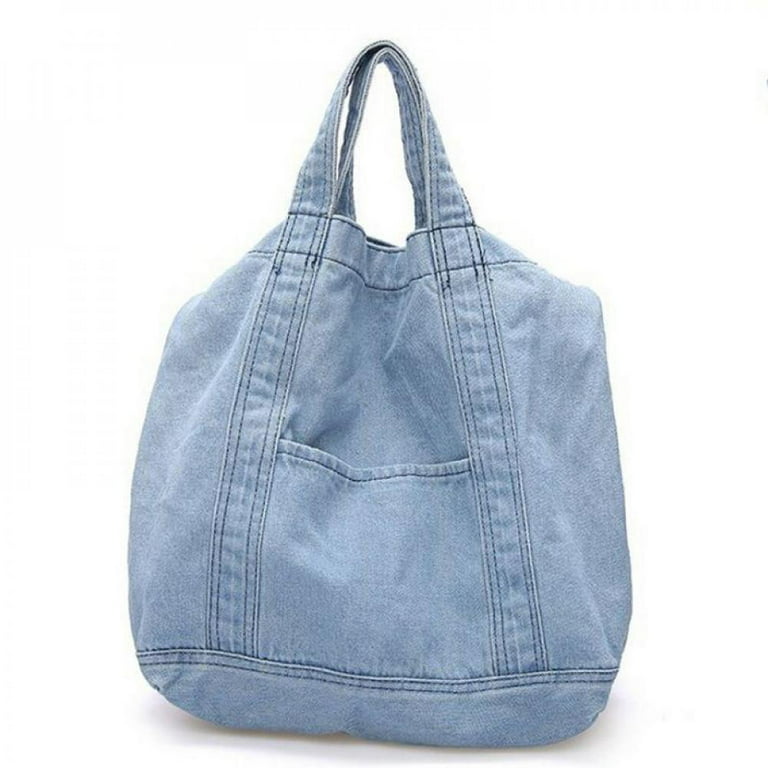 New Canvas Shoulder Bag Casual Denim Tote Bags Women Handbags