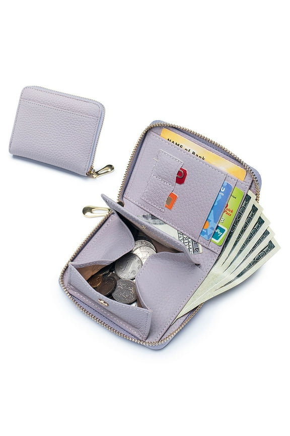 Clearance Sale!Women'S Wallet Rfid Blocking Mini Pocket Purse Card Holder Purse With Zipper Pocket Ladies Credit Card Holder, Needle And Thread Case