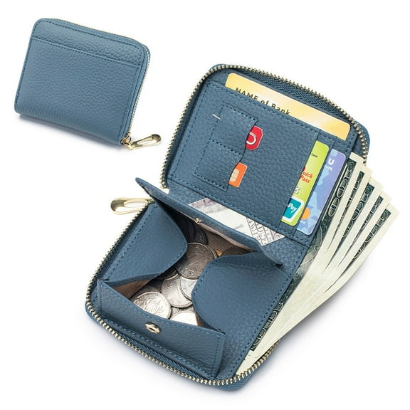 Clearance Sale!Women'S Wallet Rfid Blocking Mini Pocket Purse Card Holder Purse With Zipper Pocket Ladies Credit Card Holder, Needle And Thread Case