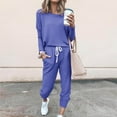 thumbnail image 1 of Clearance Sale Women Sweatsuits Sets 2024 Lounge Sets for Women Sweatsuit Set Plain Solid Color Two Piece Outfit Long Sleeve Jogger Pants Workout Athletic Tracksuits, 1 of 5
