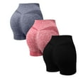 thumbnail image 1 of Clearance Sale! Women's 3 Packs Workout Gym Shorts, High Waisted Butt Lifting Scrunch Butt Seamless Booty Shorts M Size, 1 of 3