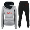 thumbnail image 1 of Clearance-Sale Women's Fashion Casual Color Oversized Sleeve Lounge Sets Casual Tops And Pants 2 Piece Outfits Sweatsuit(Gray,S), 1 of 2