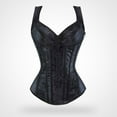 thumbnail image 1 of Clearance Sale! Women's Gothic Corset Bustier Waist Cincher Underbust Corset Vest Tank Top Embroidery Corset Top Plus Size Corset Top, 1 of 5