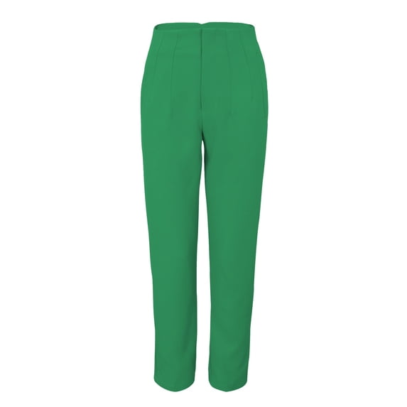 Women's High Waisted Dress Pants Slim Fit Stretchy Professional Office Wear Capri Pants Comfortable Workwear Green M Size