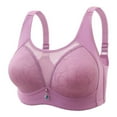 thumbnail image 1 of Women's Posture Correcting Orthopedic Bra, Anti-Sagging Support Bra for Senior Women, Comfortable Fit Breathable Wirefree Back Support Bra Purple A Size, 1 of 4