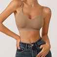 thumbnail image 1 of Rigardu bras for women Womens Comfort Lightly Lined Seamless Wireless Triangle Bralette Bra Gold + L, 1 of 4