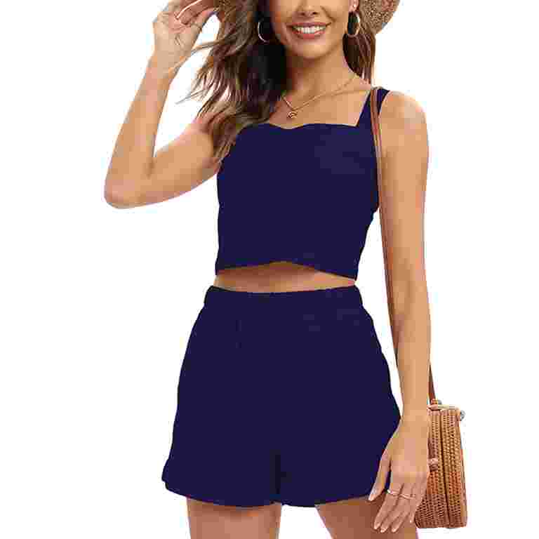 Clearance Sale Women's Summer Piece Outfits Sleeveless Crop Tank