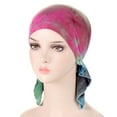 thumbnail image 1 of Clearance Sale! Womens Casual Tie Dye Head Hat Cap Headwear Muslim Turban Cap Headwrap Turban Cap Green One Size, 1 of 6
