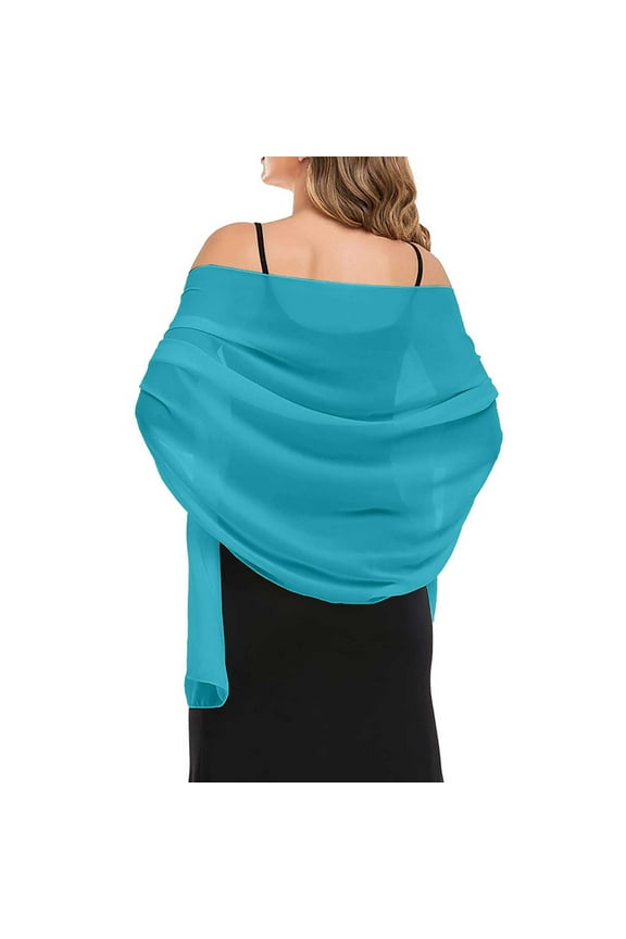 Clearance Sale! Womens Elegant Chiffon Shawl Silky Soft Wedding Scarf Bridal Evening Dress Wrap Lightweight Sheer Fashion Accessory S Size