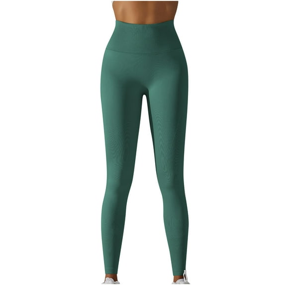 Sale Womens High Waist Skinny Yoga Pants Solid Color Sweat Jogger Pants 2025 Fashion Casual Stretchy Leggings