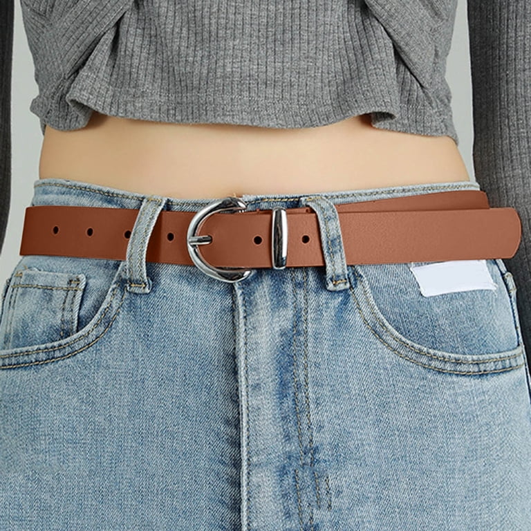 Clearance Sale! Womens Leather Belts for Jeans Dresses Fashion Gold Buckle Ladies Belt Brown One Size - Walmart.com Clearance Sale! Womens Leather Belts for Jeans Dresses Fashion Gold Buckle Ladies Belt Brown One Size - Walmart.com