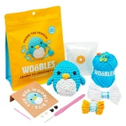 Clearance Sale! Woobles Beginner Crochet Kit with Easy Peasy Yarn As Seen on Tank for Beginners with Step By Step Video Tutorials The Dinosaur,Yellow