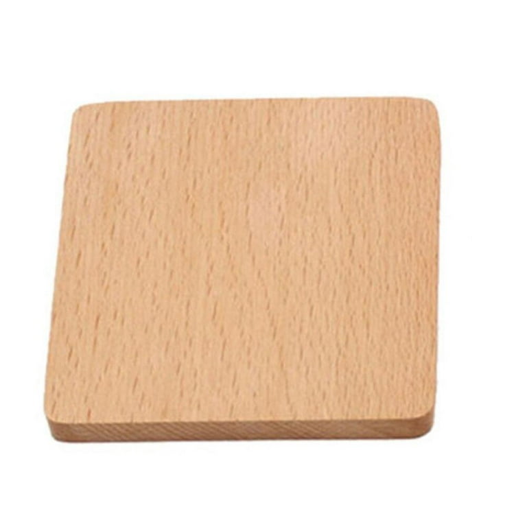 Clearance Sale!Wooden Coasters for Drinks Natural Wood Solid Holder Wood  Square Cup Mat for Furniture Protection A1 