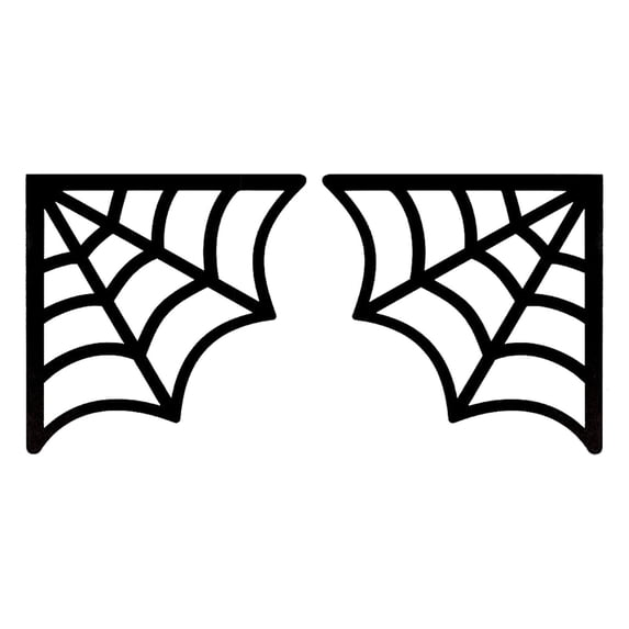 Clearance Sale | Wooden Door Corner Decoration Set, Black Spider Web Design for Halloween Entrance and Wall Accent