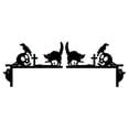thumbnail image 1 of Clearance Sale | Wooden Door Corner Decoration Set, Skull and Black Cat Design for Halloween Entrance and Wall Accent, 1 of 7