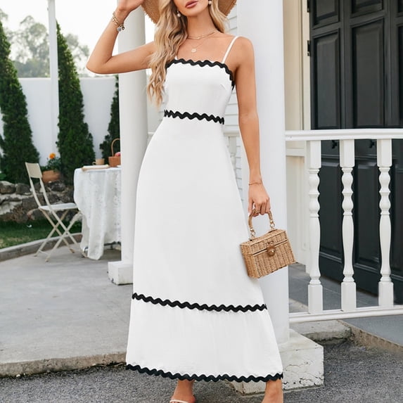 Sale!Work Dresses for Women 2024,Women'S Summer Casual Loose Sleevless Crew Neck Dress,White,Xl