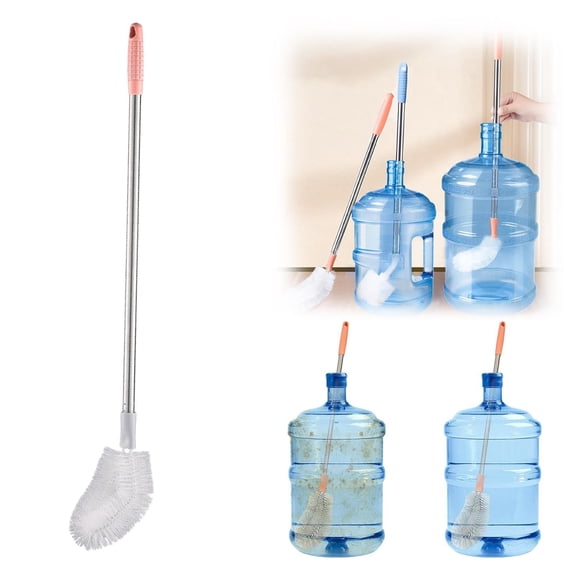 Clearance Sale!Xmealix Stainless Steel Water Bucket Bottle Brush, Long Handle Scrubbing Brush, Bendable Brush Head Suitable for Cleaning 1 to 5 Gallon Buckets, 28 in Bottle Cleaner (Gray)
