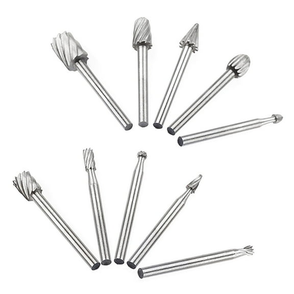 Clearance Sale! Rotary Bits Yuoaen Dremel Bits for Metal, 10 Pcs/Set Hss Dremng Rotary File Cutter Wood , Shank Carbide Burr Bits, 10 Drill Bitsel Routing Rotary Milli