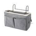 thumbnail image 1 of Clearance Sale! Yuoaen Hooks, Bedside Caddy Hanging Storage Organizer 4 Pockets Canvas Bag for Bunk College Dorm Bed Bed, Household Hooks C, 1X Hanging Bag, 1 of 4