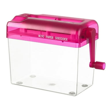 Clearance Sale! Yuoaen Office&Craft&Stationery, Desktop Hand Operated Office Home A6 Mini Manual Shredder, Office Cabinet Red, Crusher