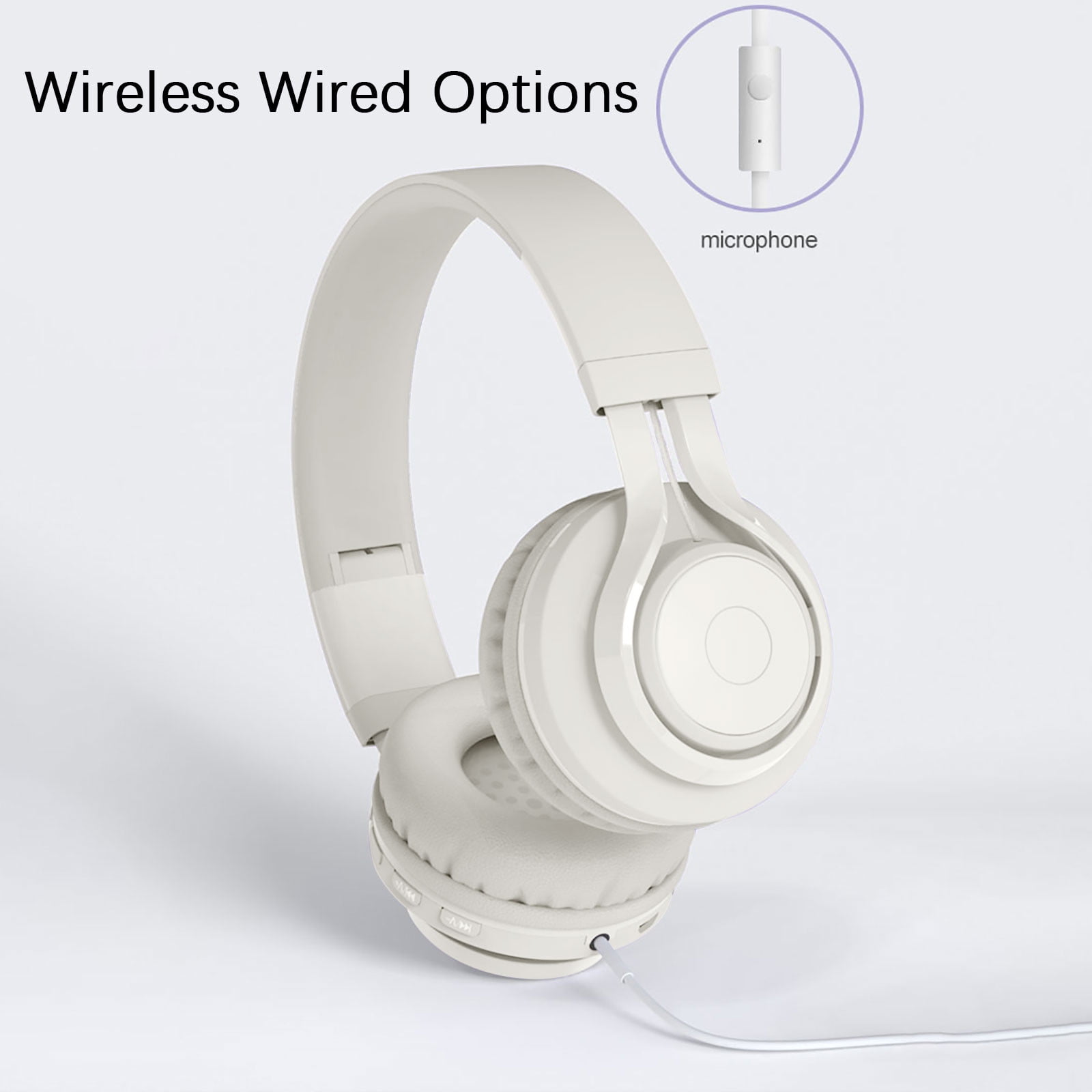 Stitch Bluetooth Headphones, Wireless Headphones with Microphone Includes Aux Cord, Volume Reduced Kids Foldable Headphones for School, Home, or Travel