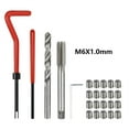 thumbnail image 1 of Clearance Sale under $10 30pcs Stainless M5 X 0.8mm Or M6 X 1mm Thread Repair Insert Kit Compatible Hand Tool Set For Auto Repairing, 1 of 7