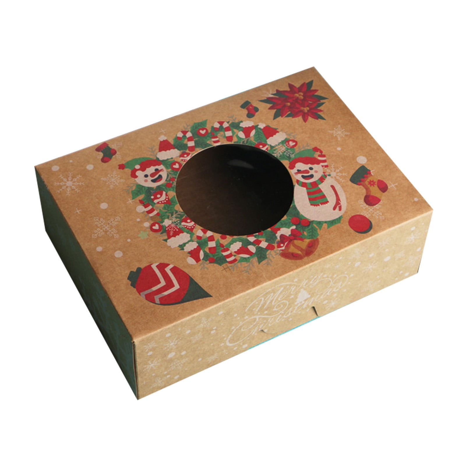 Clearance Sales,1/6/12Pc Christmas Baking Snack Box Packaging Paper Box ...
