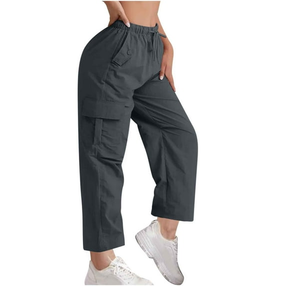 Clearance Sales 2025 OGLCCG High Waisted Cargo Pants Women Quick Dry Lightweight Hiking Pants with Pockets Trendy Parachute Pants for Woman
