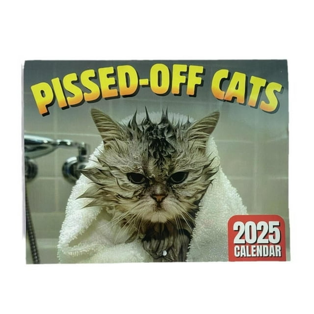 Clearance Sales!2025 Peed Off Cats Calendar Funny Cat Themed Gifts for
